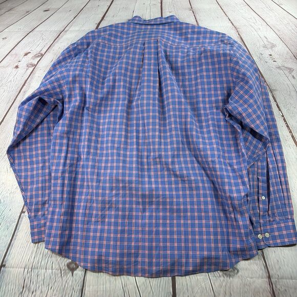 Brooks Brothers Mens Blue and Pink Plaid Button Down Shirt Large 100% Cotton - Picture 9 of 9